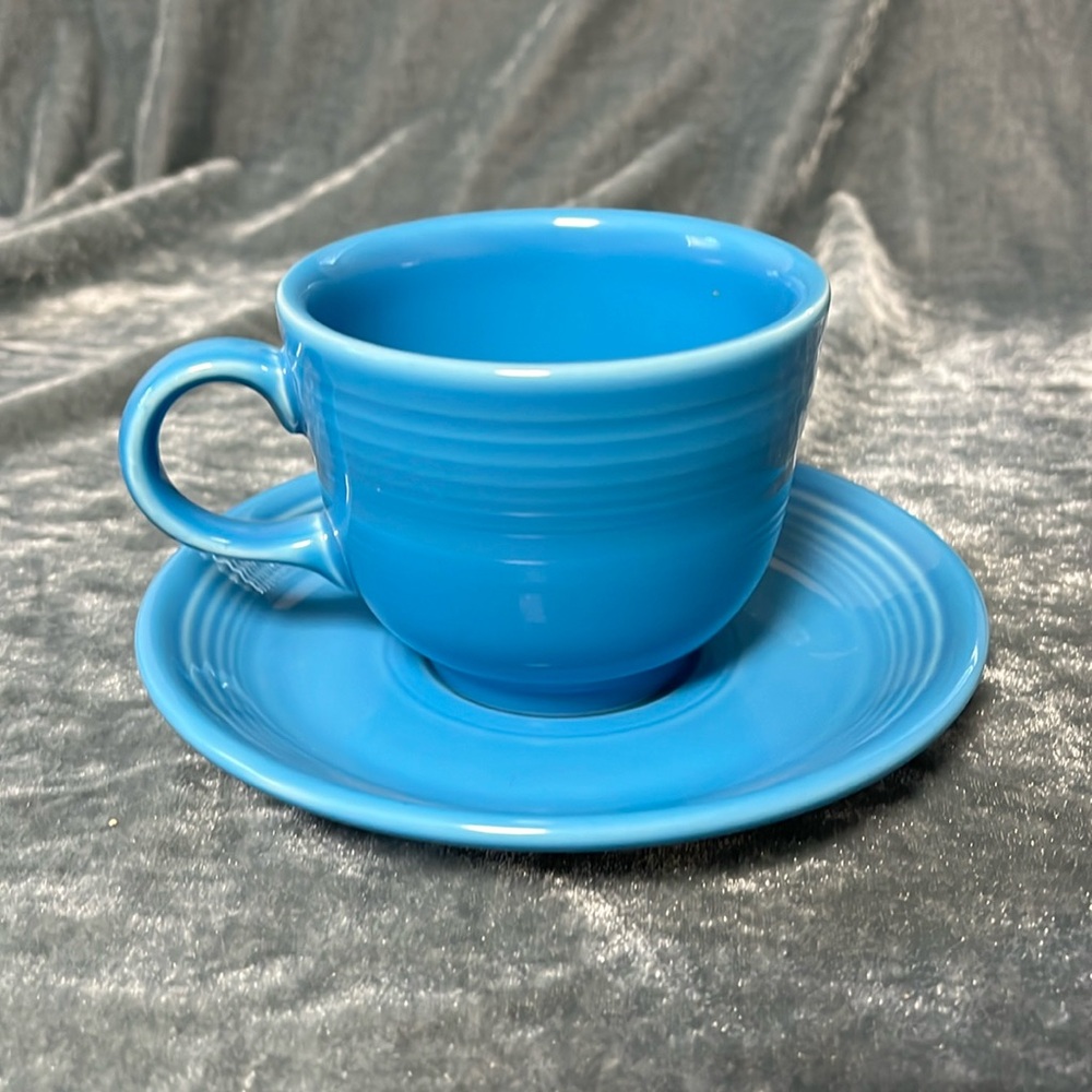 Fiesta Fiestaware Cup and Saucer Set Blue